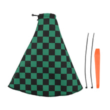 Load image into Gallery viewer, Brand New Universal Checkered Green Black Stitch Fabric Gear Manual Shifter Shift Knob Boot