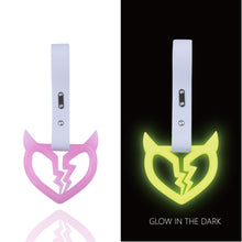 Load image into Gallery viewer, Brand New Devil Demon Broken Heart Pink Glow In The Dark Green JDM TSURIKAWA Ring Subway Train Bus Handle Strap Charm Drift