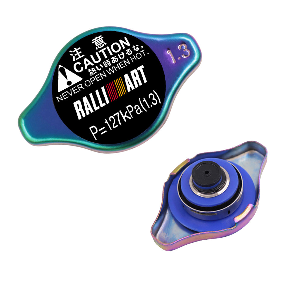 Brand New JDM 1.3bar 9mm Ralliart Racing Neo Chrome Racing Cap High Pressure Radiator Cap For Mitsubishi