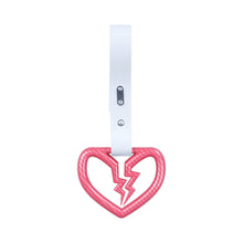 Load image into Gallery viewer, Brand New Pink Broken Heart Carbon Fiber JDM TSURIKAWA Ring Subway Train Bus Handle Strap Charm Drift