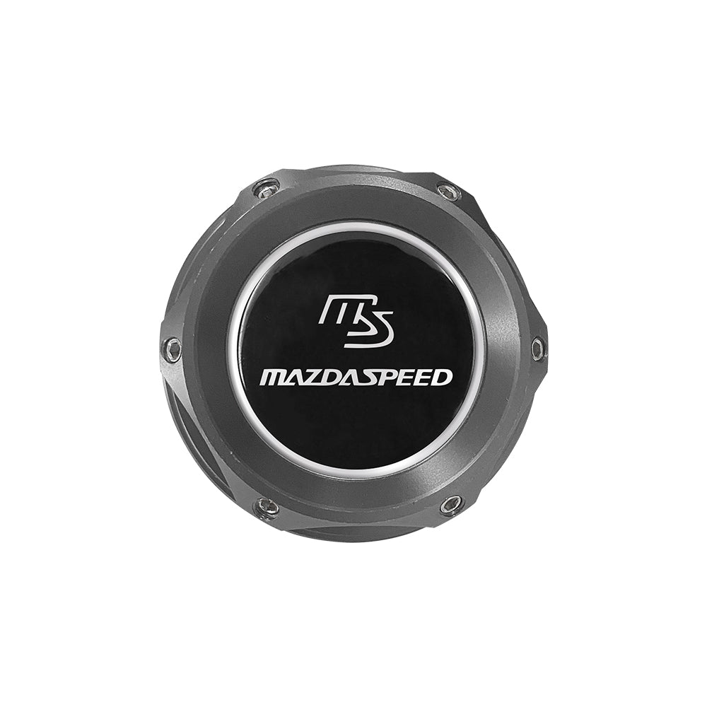 Brand New JDM Mazdaspeed Gunmetal Aluminum Engine Oil Fuel Filler Cap Billet For Mazda