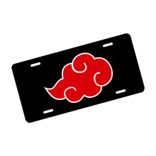 Load image into Gallery viewer, Brand New Universal 1PCS JDM ANIME NARUTO AKATSUKI CLOUD Metal Aluminum License Plate