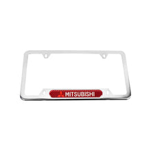 Load image into Gallery viewer, Brand New Universal 1PCS MITSUBISHI Chrome Metal License Plate Frame