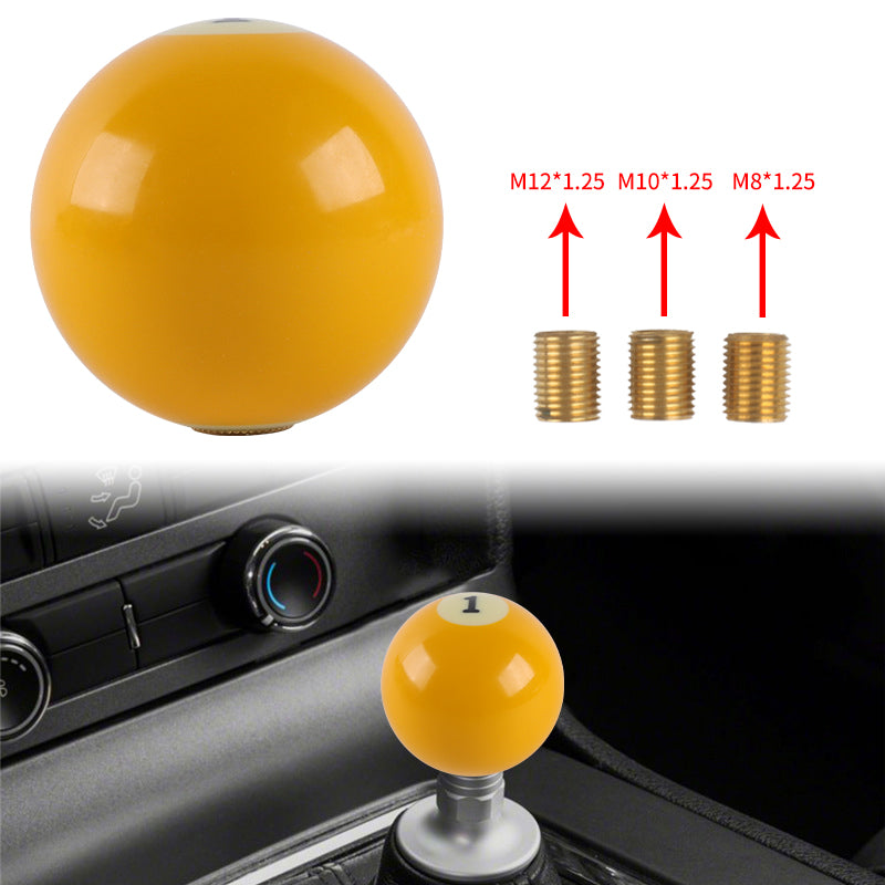 Brand New #1 Billiard Ball Round Car Manual Gear Shift Knob Universal Shifter Lever Cover M8 M10 M12