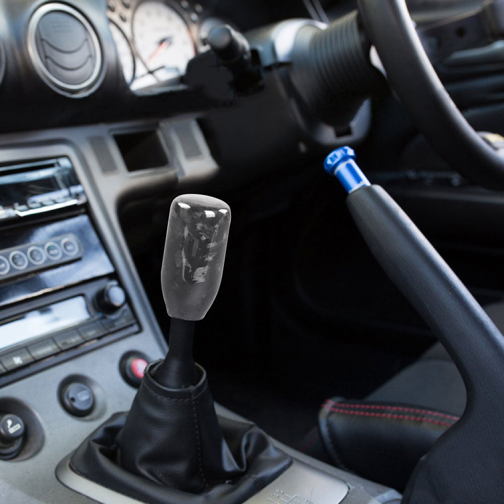 Brand New Universal V5 Forge Real Carbon Fiber Car Gear Stick Shift Knob For MT Manual M12 M10 M8