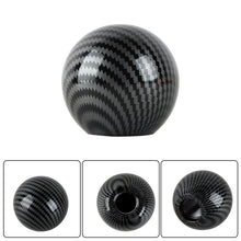 Load image into Gallery viewer, BRAND NEW UNIVERSAL JDM Aluminum Carbon Fiber Style Round Ball Manual Gear Stick Shift Knob Universal M8 M10 M12