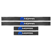 Load image into Gallery viewer, Brand New 4PCS Universal Mopar Real Carbon Fiber Black Car Door Scuff Sill Cover Panel Step Protector