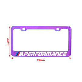 Brand New 1PCS UNIVERSAL BMW M PERFORMANCE Neo Chrome Stainless Steel License Plate Frame