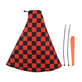 Brand New Universal Checkered Red Black Stitch Fabric Gear Manual Shifter Shift Knob Boot