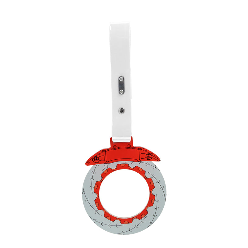 Brand New Brake Rotors Red TSURIKAWA Ring Subway Train Bus Handle White Strap Charm Drift