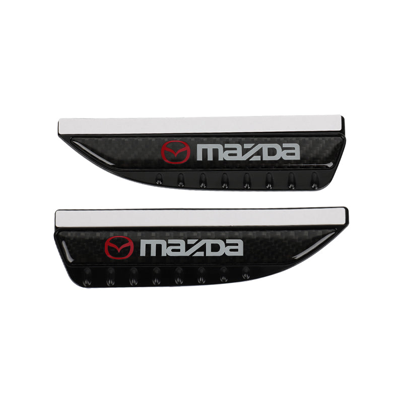 Brand New 2PCS Universal Mazda Carbon Fiber Rear View Side Mirror Visor Shade Rain Shield Water Guard