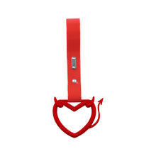 Load image into Gallery viewer, Brand New Devil Love Heart Red JDM TSURIKAWA Ring Subway Train Bus Handle Red Strap Charm Drift