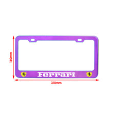 Load image into Gallery viewer, Brand New 1PCS UNIVERSAL FERRARI Neo Chrome Stainless Steel License Plate Frame