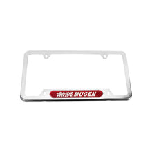 Load image into Gallery viewer, Brand New Universal 2PCS MUGEN Chrome Metal License Plate Frame