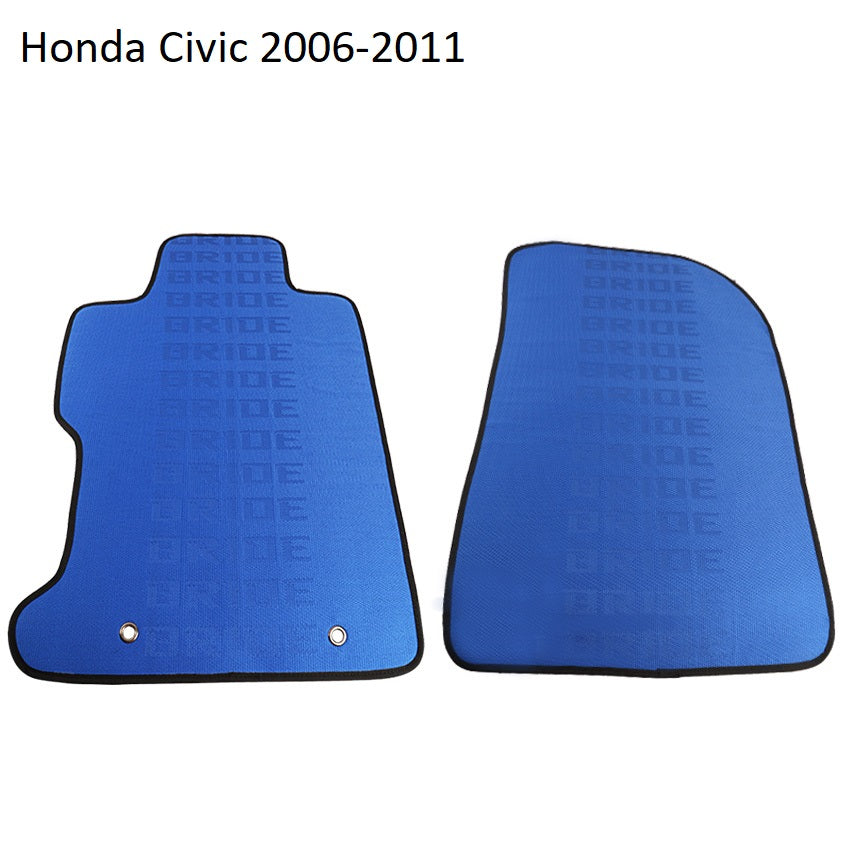 BRAND NEW 2006-2011 Honda Civic Bride Fabric Blue Custom Fit Floor Mats Interior Carpets LHD