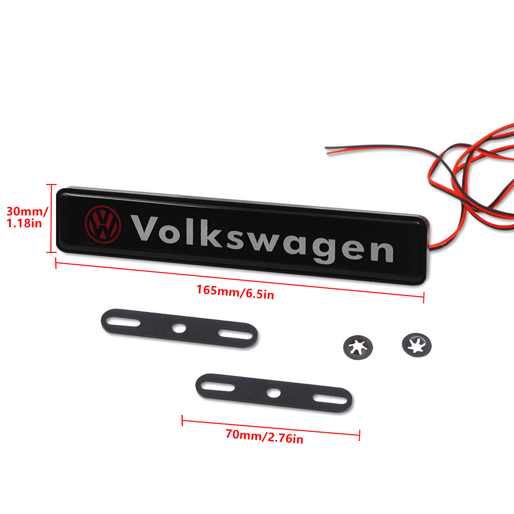 BRAND NEW 1PCS VOLKSWAGEN LED LIGHT CAR FRONT GRILLE BADGE ILLUMINATED DECAL STICKER