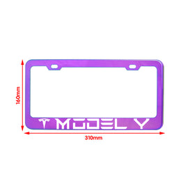 Brand New 1PCS UNIVERSAL TESLA MODEL Y Neo Chrome Stainless Steel License Plate Frame