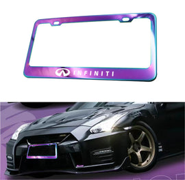 Brand New 1PCS UNIVERSAL INFINITI Neo Chrome Stainless Steel License Plate Frame