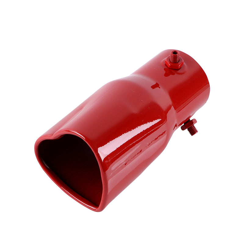Brand New Universal Red Heart Shaped Stainless Steel Car Exhaust Pipe Muffler Tip Trim Staight