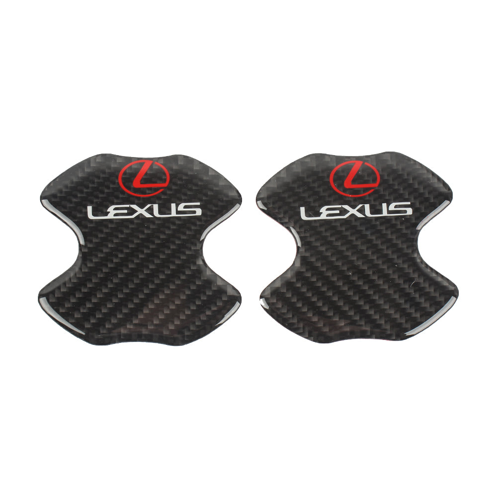 BRAND NEW UNIVERSAL 2PCS LEXUS REAL CARBON FIBER ANTI-SCRATCH DOOR HANDLE PROTECTOR