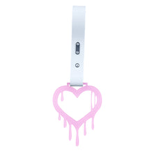Load image into Gallery viewer, Brand New Drip Heart Pink JDM TSURIKAWA Ring Subway Train Bus Handle White Strap Charm Drift