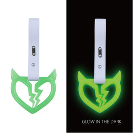 Brand New Devil Demon Broken Heart Green Glow In The Dark JDM TSURIKAWA Ring Subway Train Bus Handle Strap Charm Drift