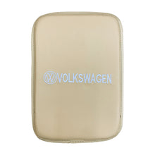 Load image into Gallery viewer, BRAND NEW UNIVERSAL VOLKSWAGEN BEIGE Car Center Console Armrest Cushion Mat Pad Cover Embroidery