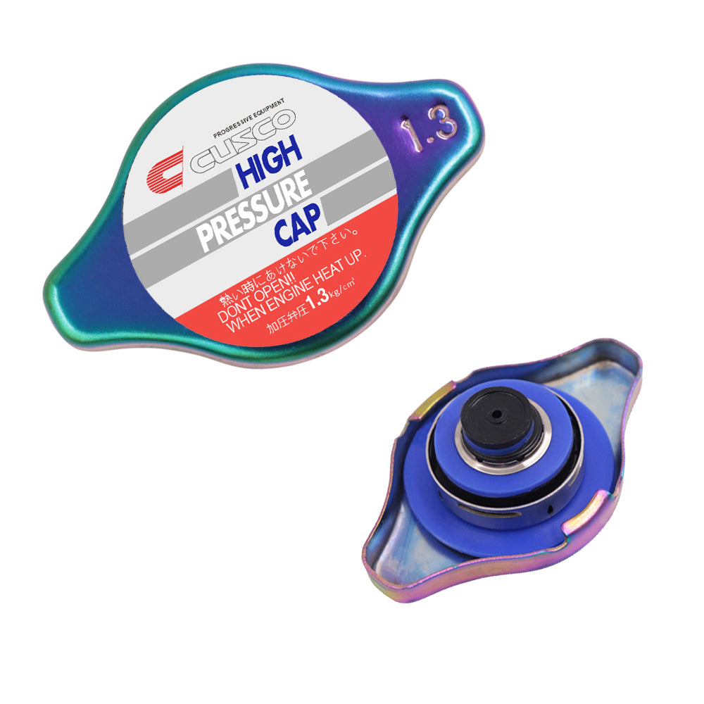 Brand New JDM 1.3bar 9mm Cusco Racing Neo Chrome Racing Cap High Pressure Radiator Cap For Universal