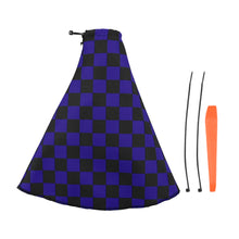 Load image into Gallery viewer, Brand New Universal Checkered Blue Black Stitch Fabric Gear Manual Shifter Shift Knob Boot