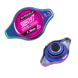 Brand New JDM 1.3bar 9mm Subaru STI Neo Chrome Racing Cap High Pressure Radiator Cap