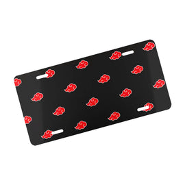Brand New Universal 1PCS JDM ANIME NARUTO AKATSUKI CLOUD Metal Aluminum License Plate