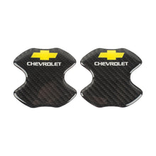 Load image into Gallery viewer, BRAND NEW UNIVERSAL 2PCS CHEVROLET REAL CARBON FIBER ANTI-SCRATCH DOOR HANDLE PROTECTOR
