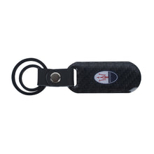 Load image into Gallery viewer, Brand New Universal 100% Real Carbon Fiber Keychain Key Ring For Maserati