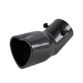 Brand New Universal Carbon Fiber Look Heart Shaped Stainless Steel Car Exhaust Pipe Muffler Tip Trim Bend