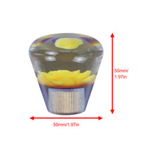 Load image into Gallery viewer, BRAND NEW JDM 50MM Universal Diamond Flower Yellow Crystal Manual Gear Stick Shift Knob Shifter M8 M10 M12