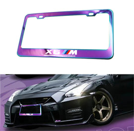 Brand New 1PCS UNIVERSAL BMW X6 M COMPETITION Neo Chrome Stainless Steel License Plate Frame