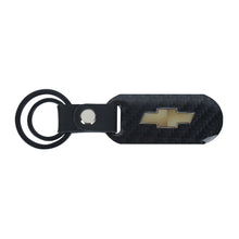 Load image into Gallery viewer, Brand New Universal 100% Real Carbon Fiber Keychain Key Ring For Chevrolet