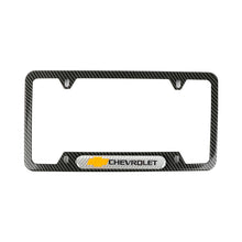 Load image into Gallery viewer, Brand New Universal 2PCS Chevrolet Carbon Fiber Look Metal License Plate Frame