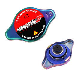 Brand New JDM 1.3bar 9mm Skunk2 Racing Neo Chrome Racing Cap High Pressure Radiator Cap For Universal