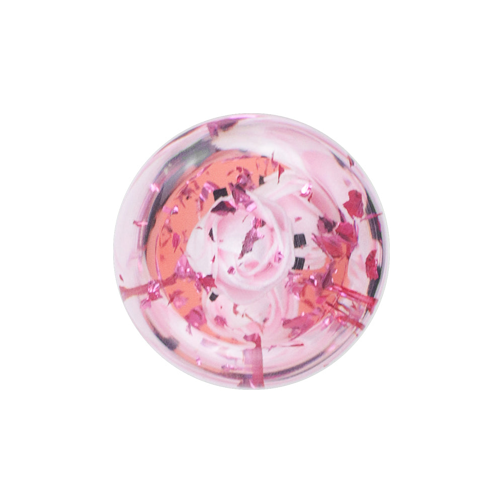 Brand New Universal 150mm Sakura Pink Glitter Rose Flowers Manual Car Gear Stick Shift Knob M8 M10 M12