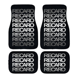 Brand New Universal 4PCS V11 RECARO STYLE Racing Fabric Car Floor Mats Interior Carpets
