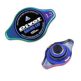 Brand New JDM 1.3bar 9mm Pivot Racing Neo Chrome Racing Cap High Pressure Radiator Cap For Universal