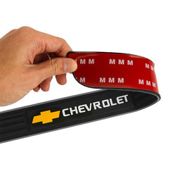 Brand New 4PCS Universal Chevrolet Silver Rubber Car Door Scuff Sill Cover Panel Step Protector