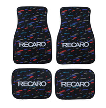 Load image into Gallery viewer, Brand New Universal 4PCS V2 RECARO STYLE Racing Black Fabric Car Floor Mats Interior Carpets