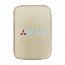 Load image into Gallery viewer, BRAND NEW UNIVERSAL MITSUBISHI BEIGE Car Center Console Armrest Cushion Mat Pad Cover Embroidery