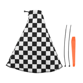 Brand New Universal Checkered White Black Stitch Fabric Gear Manual Shifter Shift Knob Boot