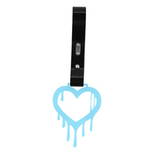 Load image into Gallery viewer, Brand New Drip Heart Teal JDM TSURIKAWA Ring Subway Train Bus Handle Black Strap Charm Drift