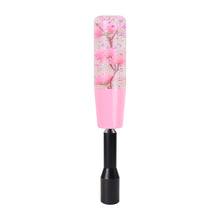 Load image into Gallery viewer, Brand New JDM Glitter Pink Rose Flowers Manuel Gear Stick Shift Knob M8 M10 M12 &amp; Black Shifter Extender Extension