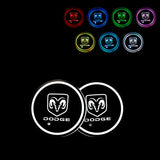 BRAND NEW UNIVERSAL 2PCS DODGE Switchable Seven Colorful LED Car Cup Holder Mat Coaster Pad