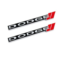 Load image into Gallery viewer, BRAND NEW UNIVERSAL 2PCS 3D DODGE METAL STEEL TRUNK EMBLEM BADGE STICKER